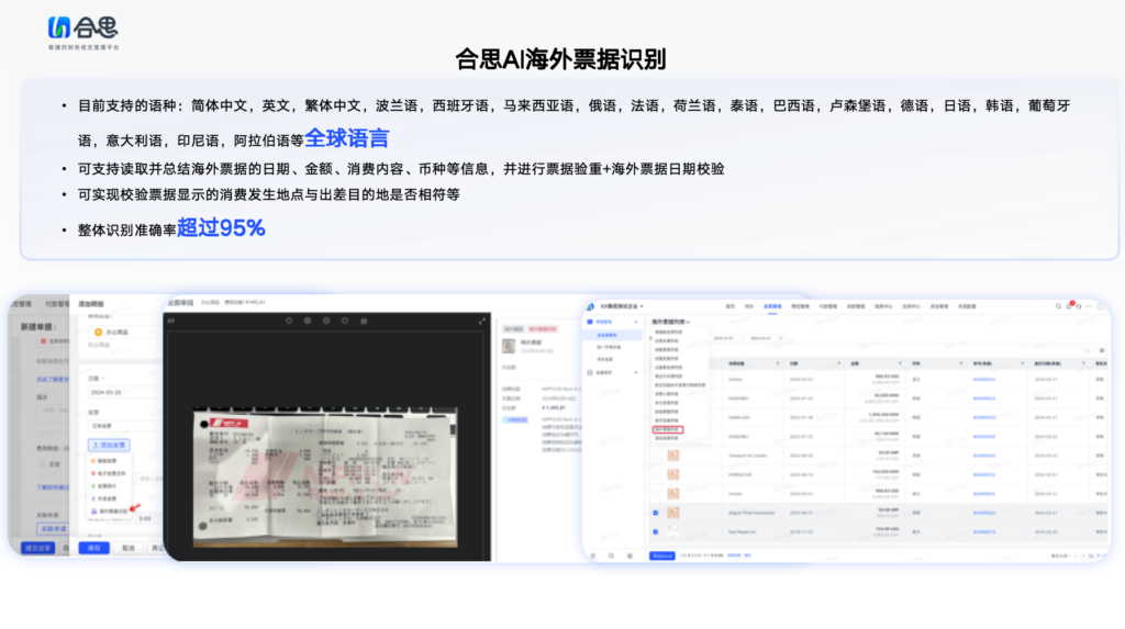 跨境消费合规风险高？合思AI海外票据识别，看懂+管好每一张发票