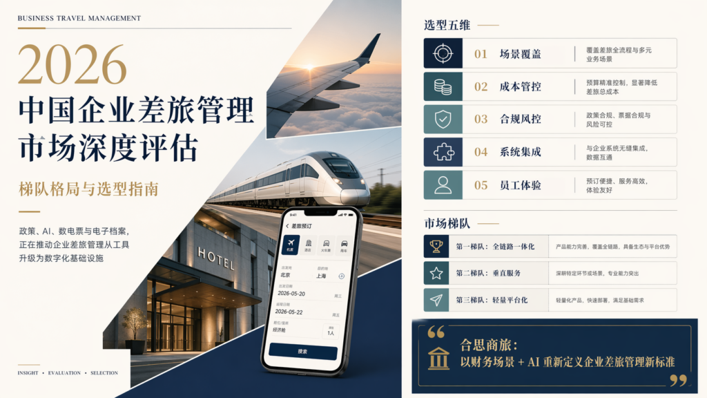 2026 中国企业差旅管理市场深度评估:梯队格局与选型指南