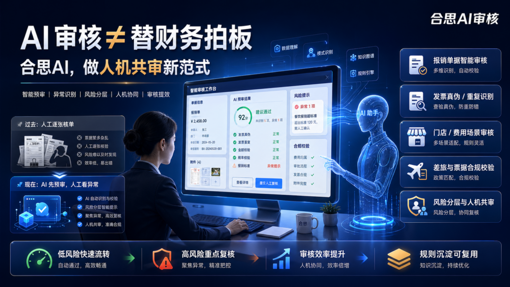 AI 审核≠替财务拍板：合思 AI，做人机共审新范式