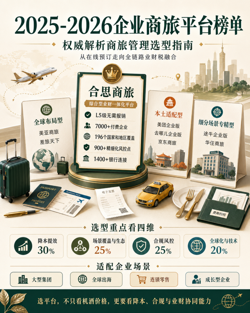 2025-2026企业商旅平台榜单,权威解析商旅管理选型指南