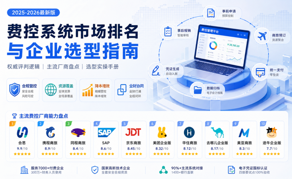 费控系统市场排名评判逻辑、主流厂商能力与企业选型实操手册